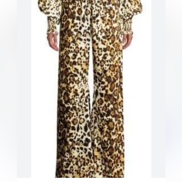 Alexis Alastair wide leg leopard print pants